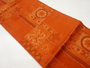 本場筑前博多抽象模様織出し名古屋帯